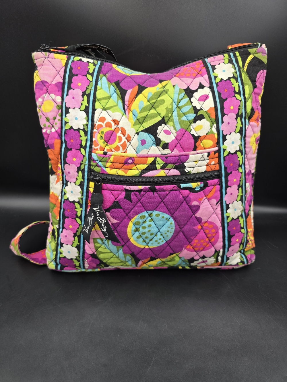 Vera Bradley Pink Floral Quilted Crossbody Tote